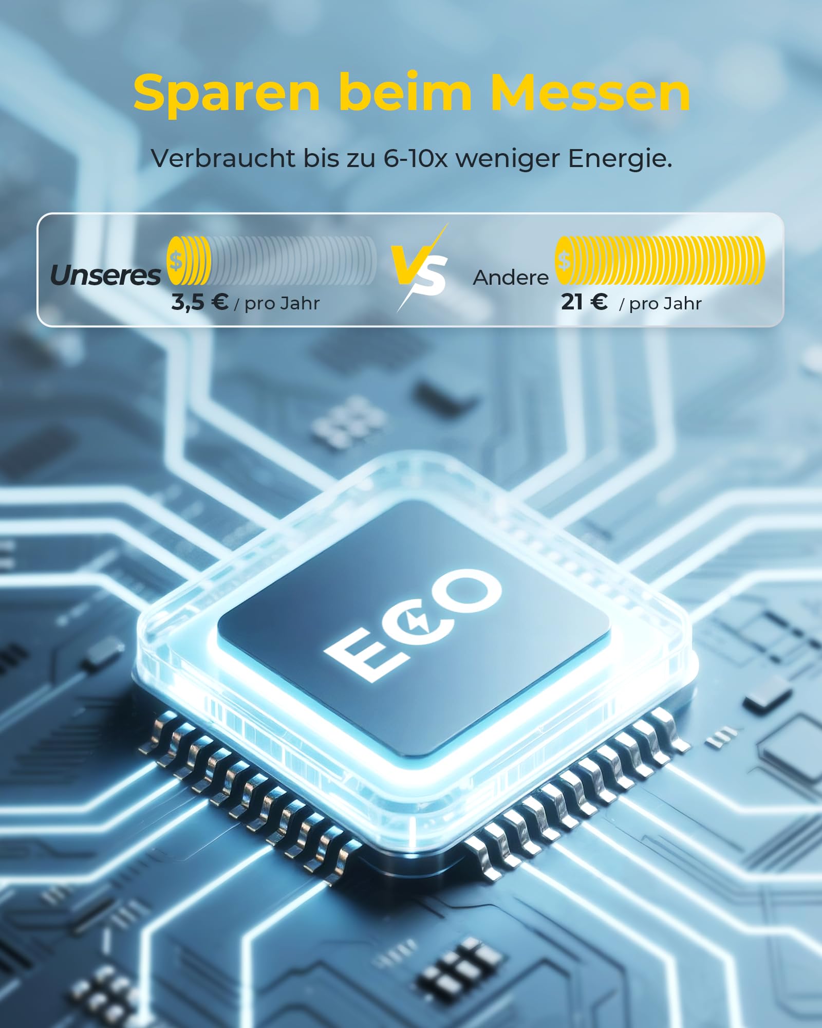 Newentor Funk Poolthermometer - 4-fach Wasserdicht - Antennen-Turbo durchdringt Wände für 100m Reichweite - Schwimmend Wasserthermometer, Perlweiß mit Basisstation