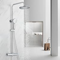 hevenaov Termosztátos Esőzuhany Szett Rozsdamentes Acél 80-120 cm Magasságállítható 1