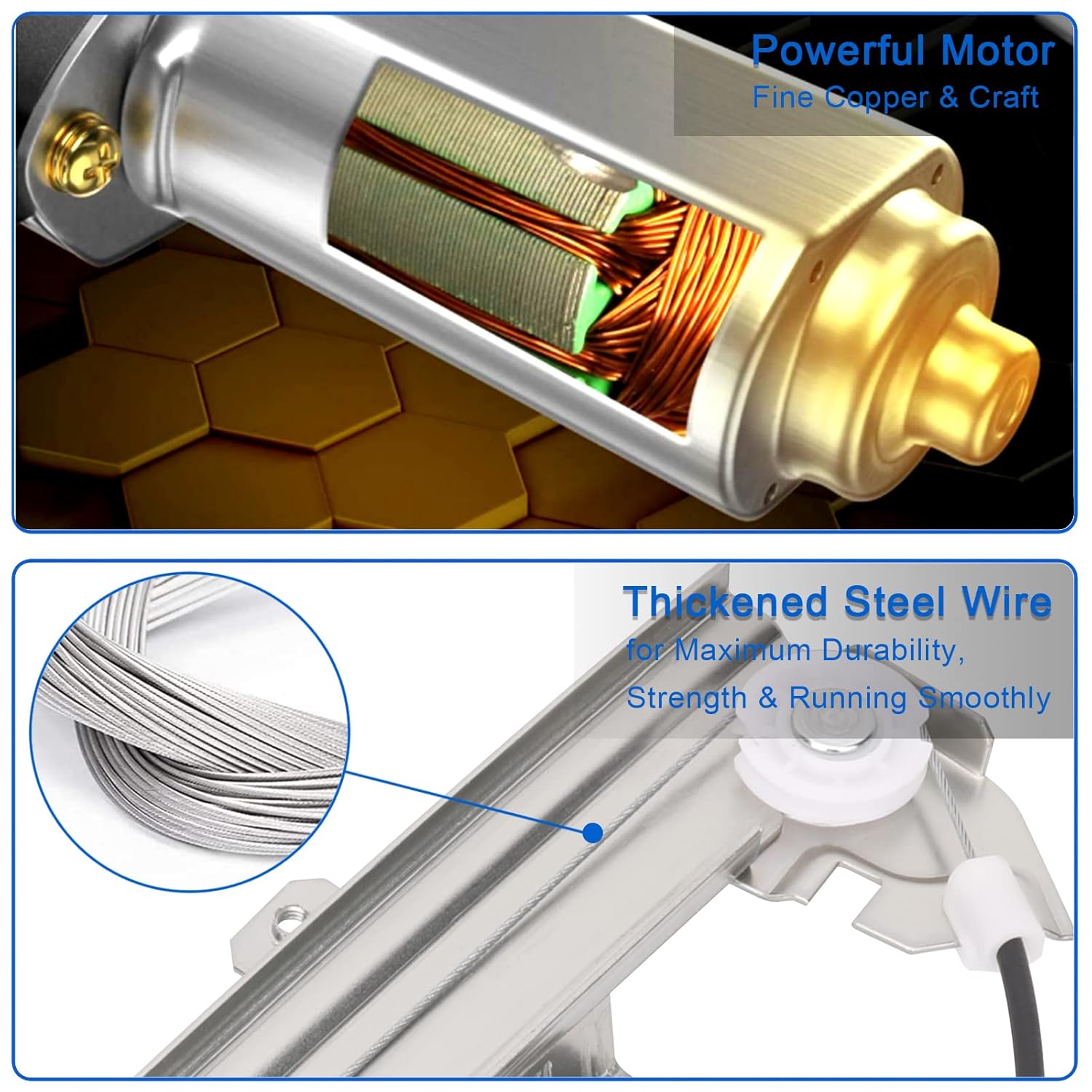 Obaee 741-557 Front Passenger Side Power Window Lift Regulator & Motor Assembly Compatible with Jeep Grand Cherokee WJ Series 2000-2004, Only Fit the Car Manufactured After 3/9/2000 Replace 55363286AD