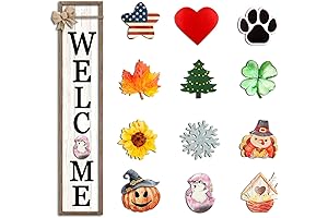 Interchangeable 45"x9" Welcome Sign for Front Porch Standing