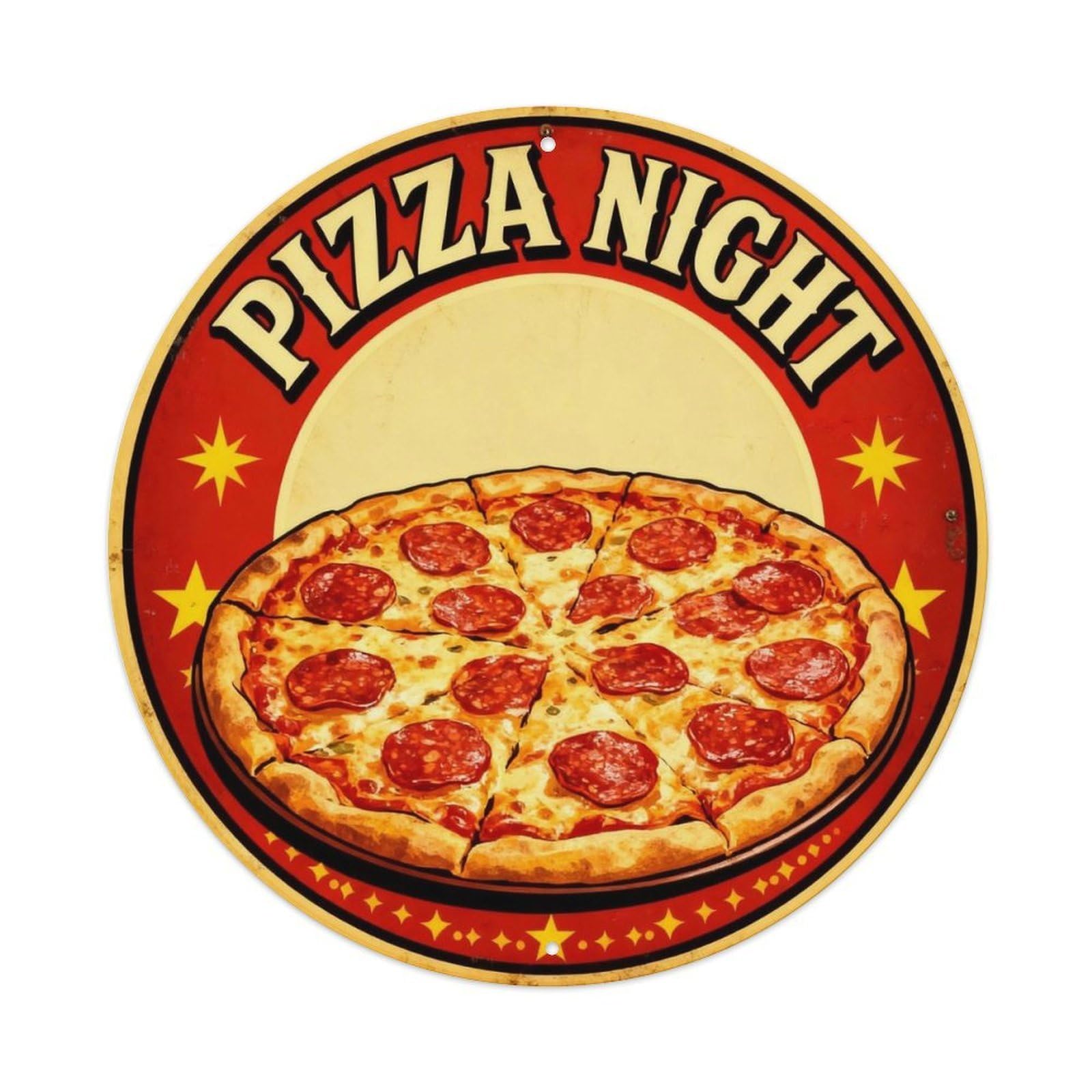 Pizza Night Tin Sign Metal Tin Sign Plaque