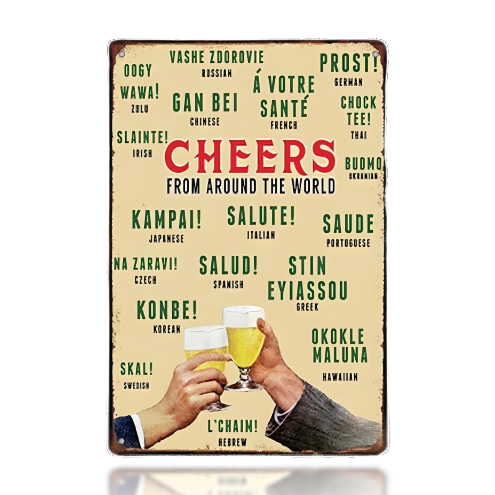 Tivleed Multicoloured Pub Signs For Home Bar, Bar Accessories For Home Pub, Man Cave Accessories, Vintage Metal Tin Sign For Garden Bar Outdoor Indoor Wall Decor, 20X30cm