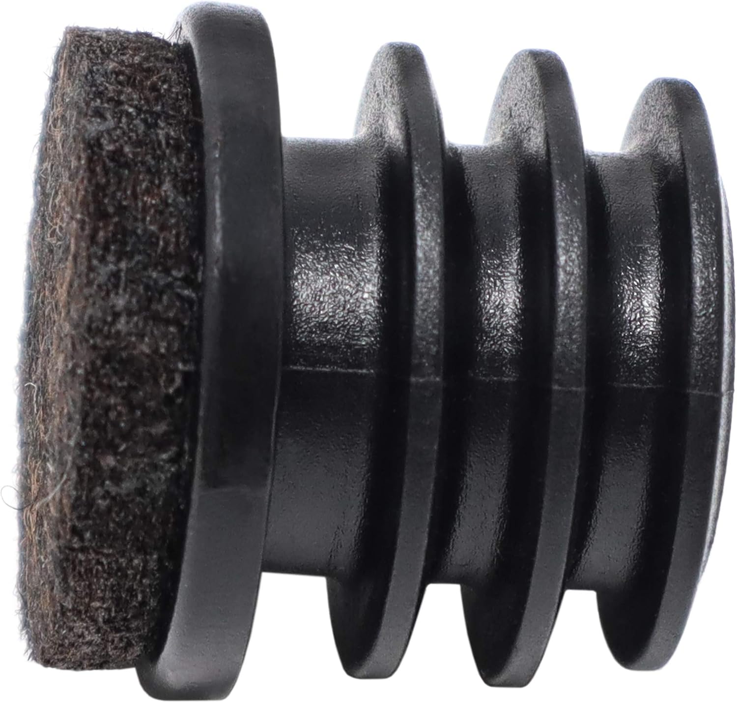 Adsamm INS-R-F-BL-25-100 INS-R-F-BL-25 100 x lamellar Plugs with Felt, Ø 25 mm, Black