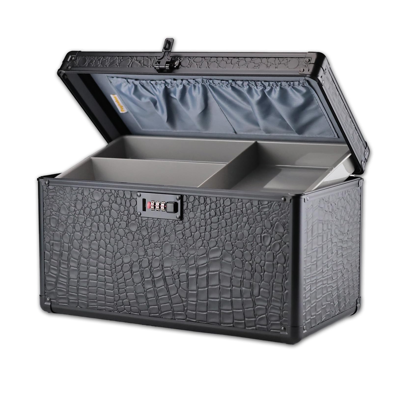 Caja de almacenamiento con cerradura de combinación con asa, funda de bloqueo multiusos para oficina, hogar y uso al aire libre, almacenamiento seguro para accesorios, medicamentos, herramientas