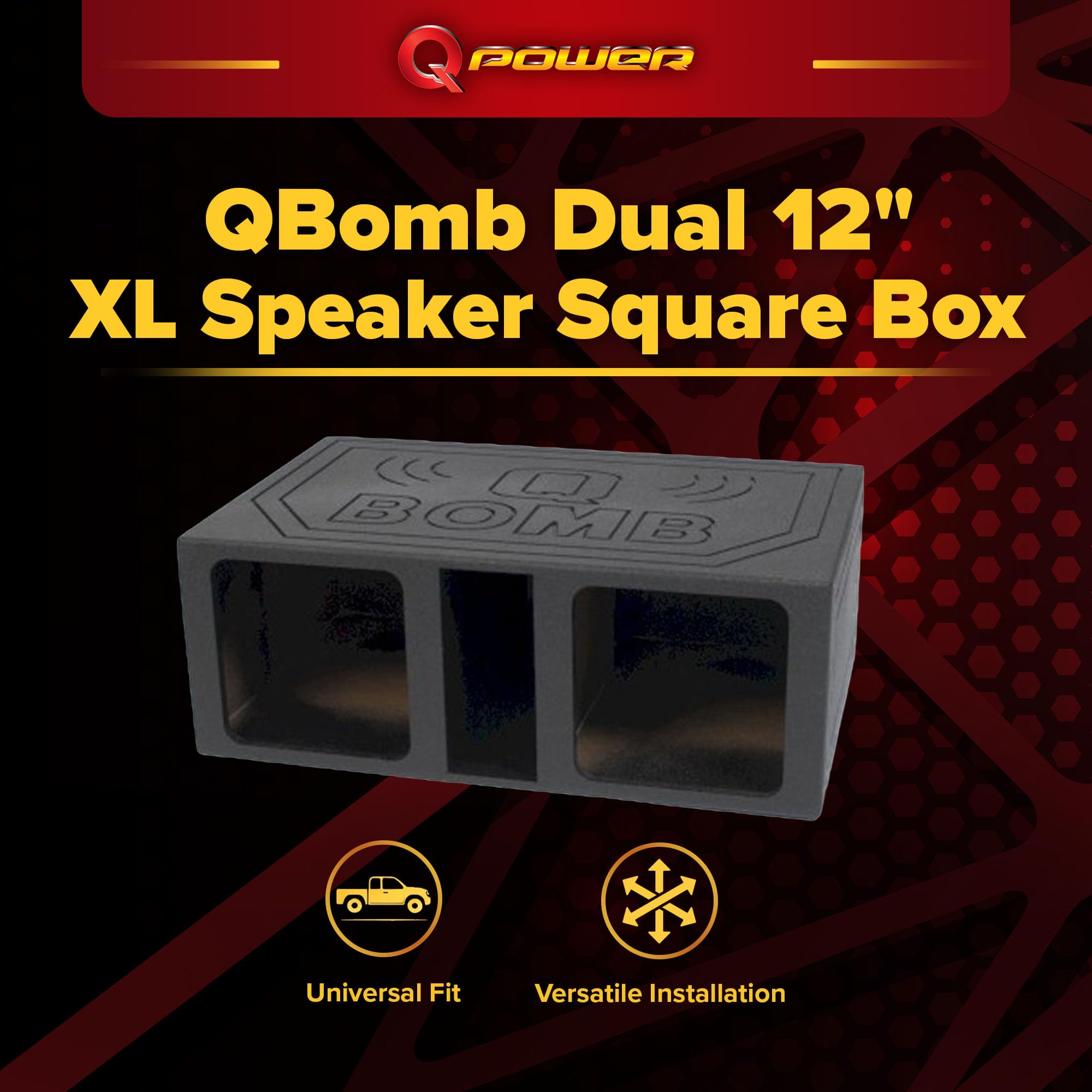Amazon.com: QPower QBOMB12VLSQ Double 12 Inch 42 Hertz Frequency