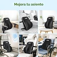Vista 5 de Almohada AUVON de apoyo lumbar para silla de oficina con protuberancia patentada para soporte de la parte baja de la espalda, artículos ergonómicos