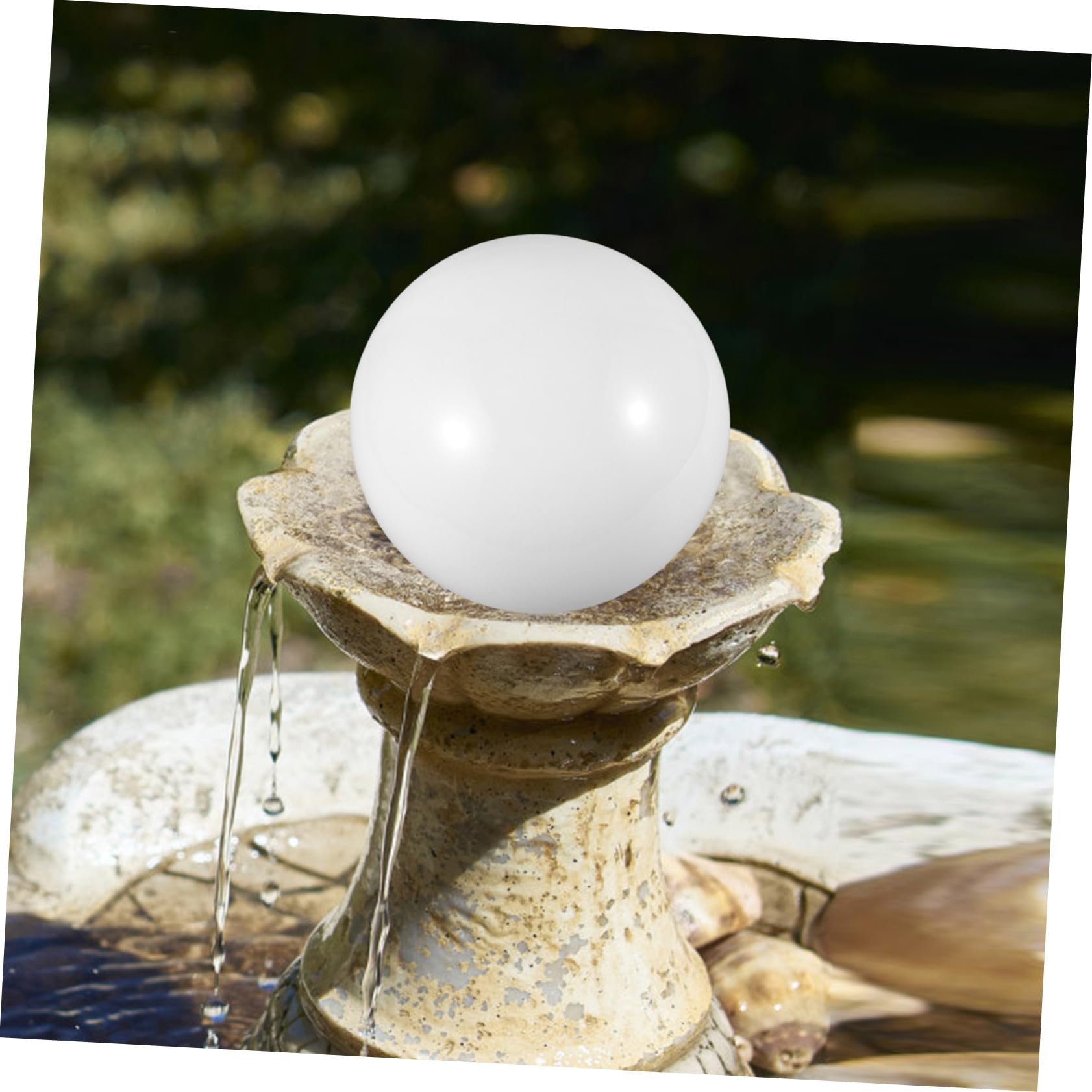 YARNOW Sfera Specchiata in Acciaio Inossidabile Bianco, Globo Riflettente da Giardino, Decorazione Chic per Esterni e Centrotavola