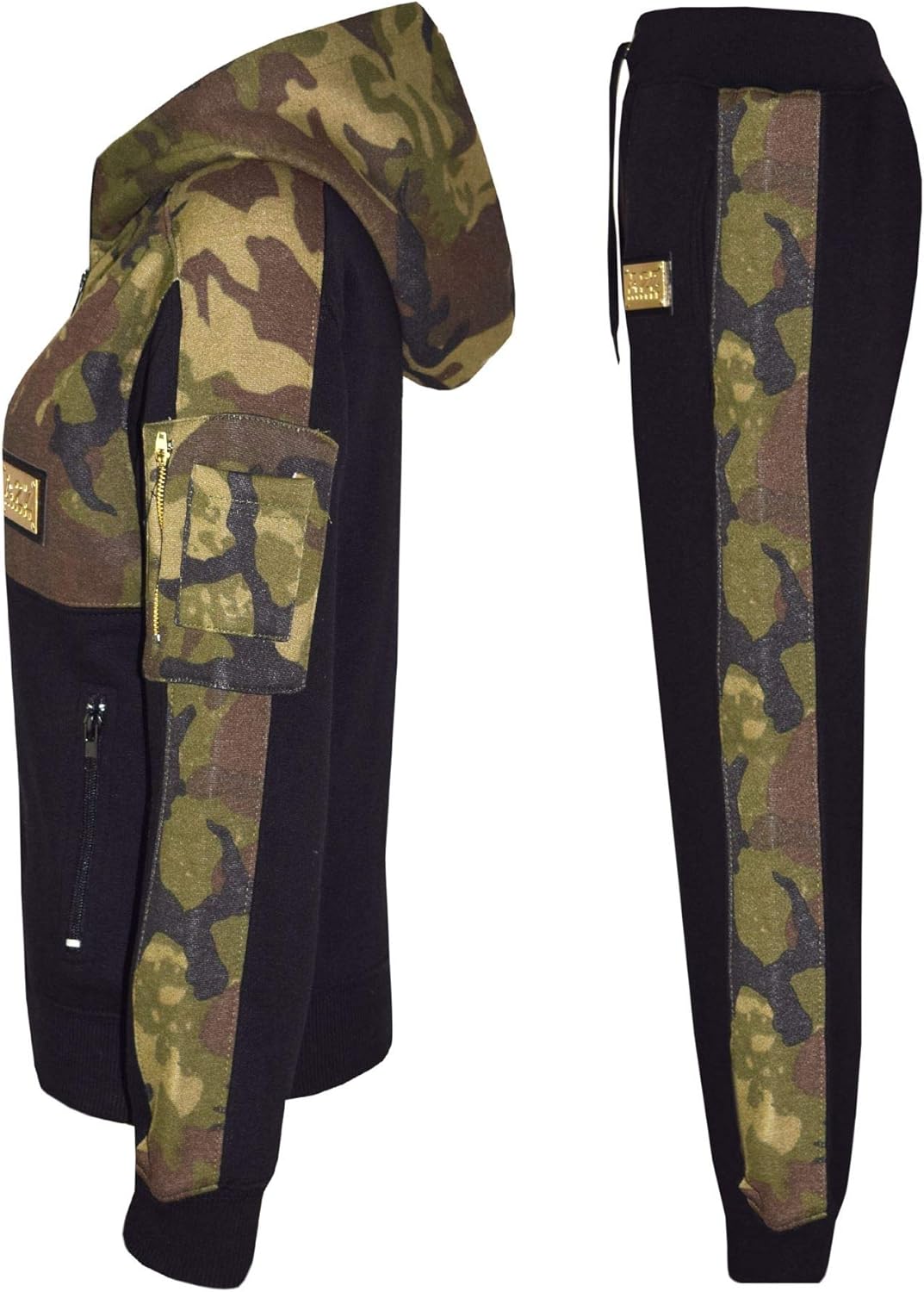 A2Z Kids Boys Girls Tracksuit Designer Camouflage Hooded Top Bottom Jogging Suit