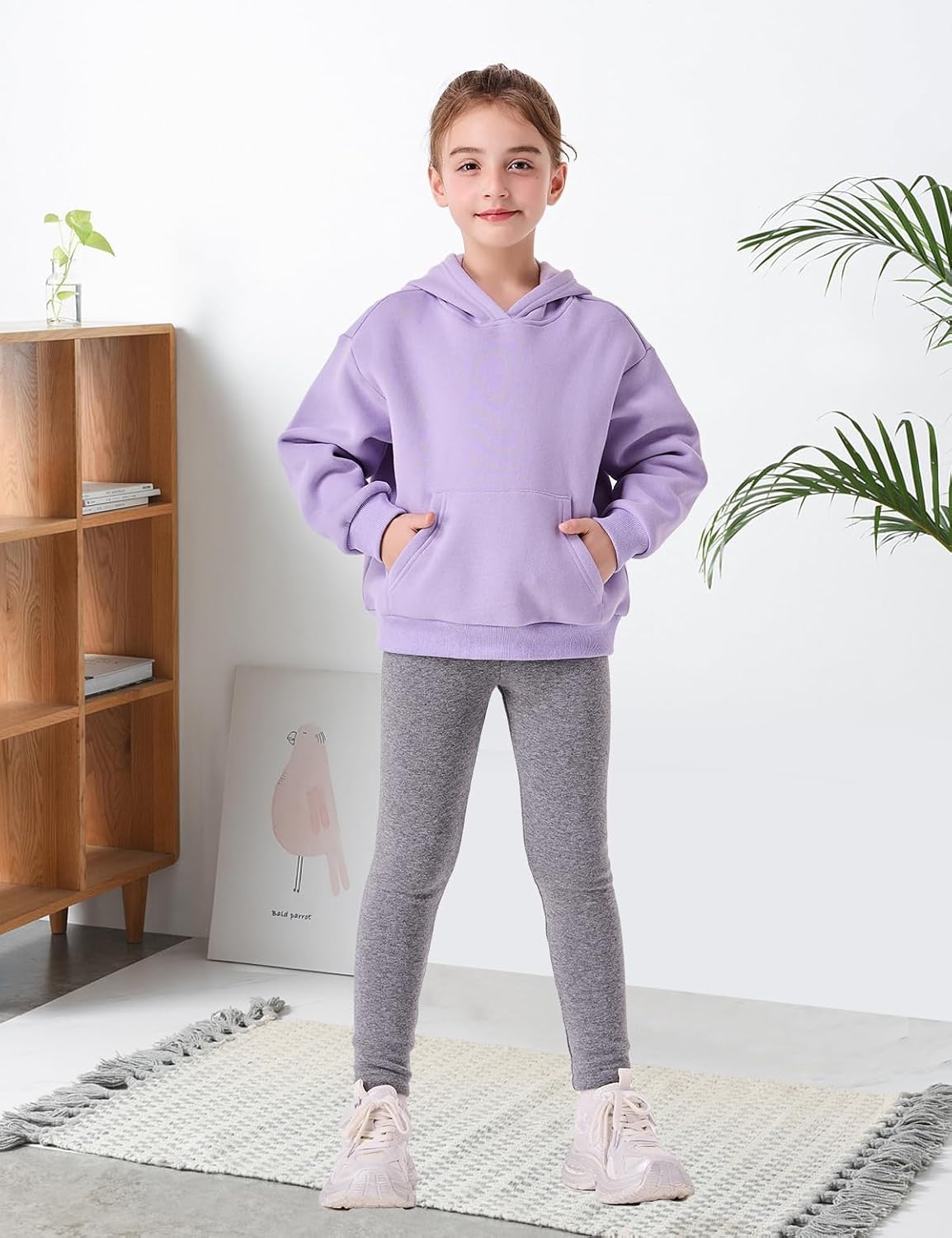 Girls Hoodies Fleece Long Sleeve Oversized 5-14Y - Image 6