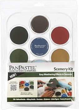 PanPastel Artist Pastels by GOLDEN, Scenery Set, 7 Color, Professional Artist Pastels, Unique Pan Format cake-like