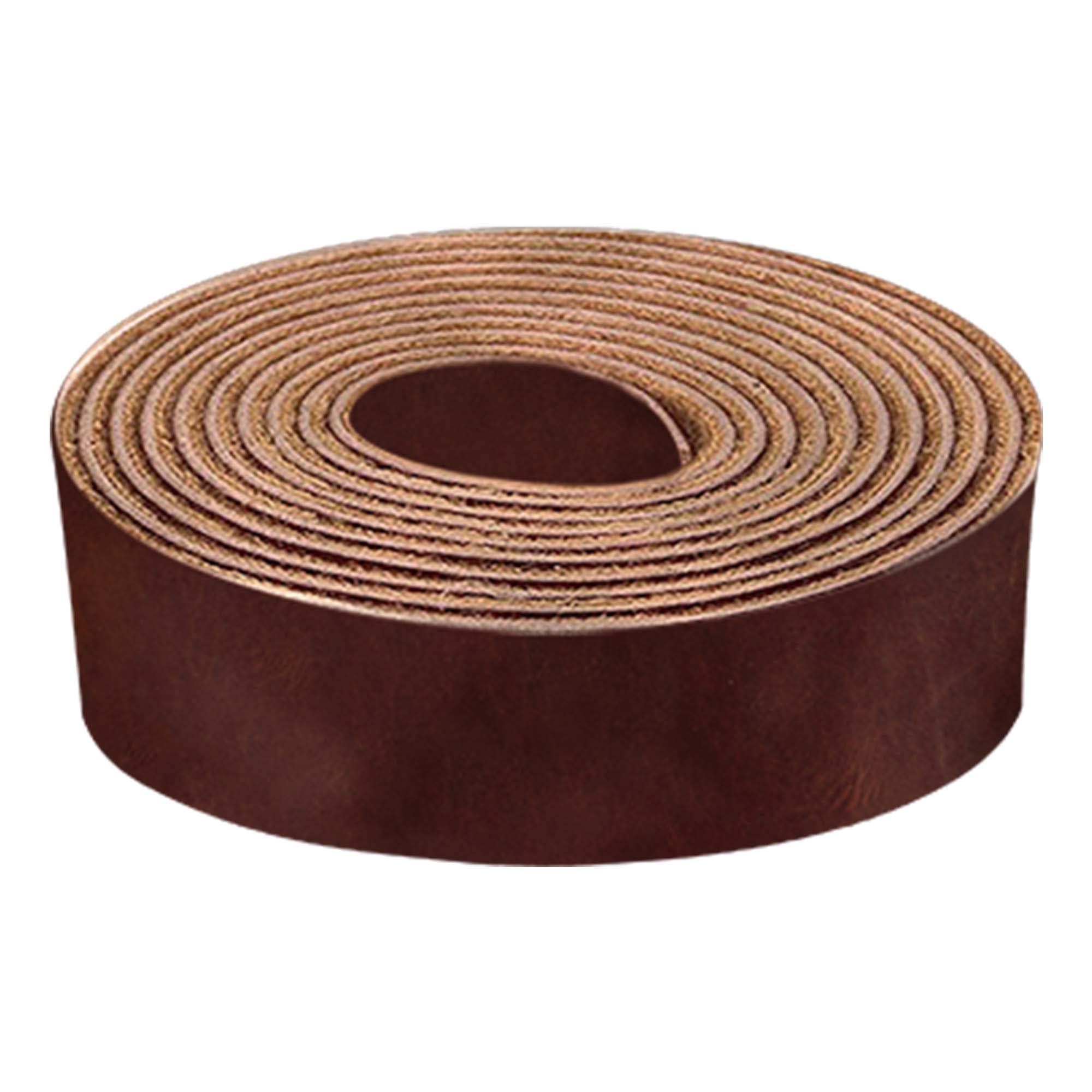ELW Cognac-Riemen, Gürtel, Streifen, 5,1 x 213 cm, Latigo-Leder für Rindsleder, schweres Basteln, Haustierhalsbänder, Rohlinge, Zubehör, Schmuck ry, Key C. hains