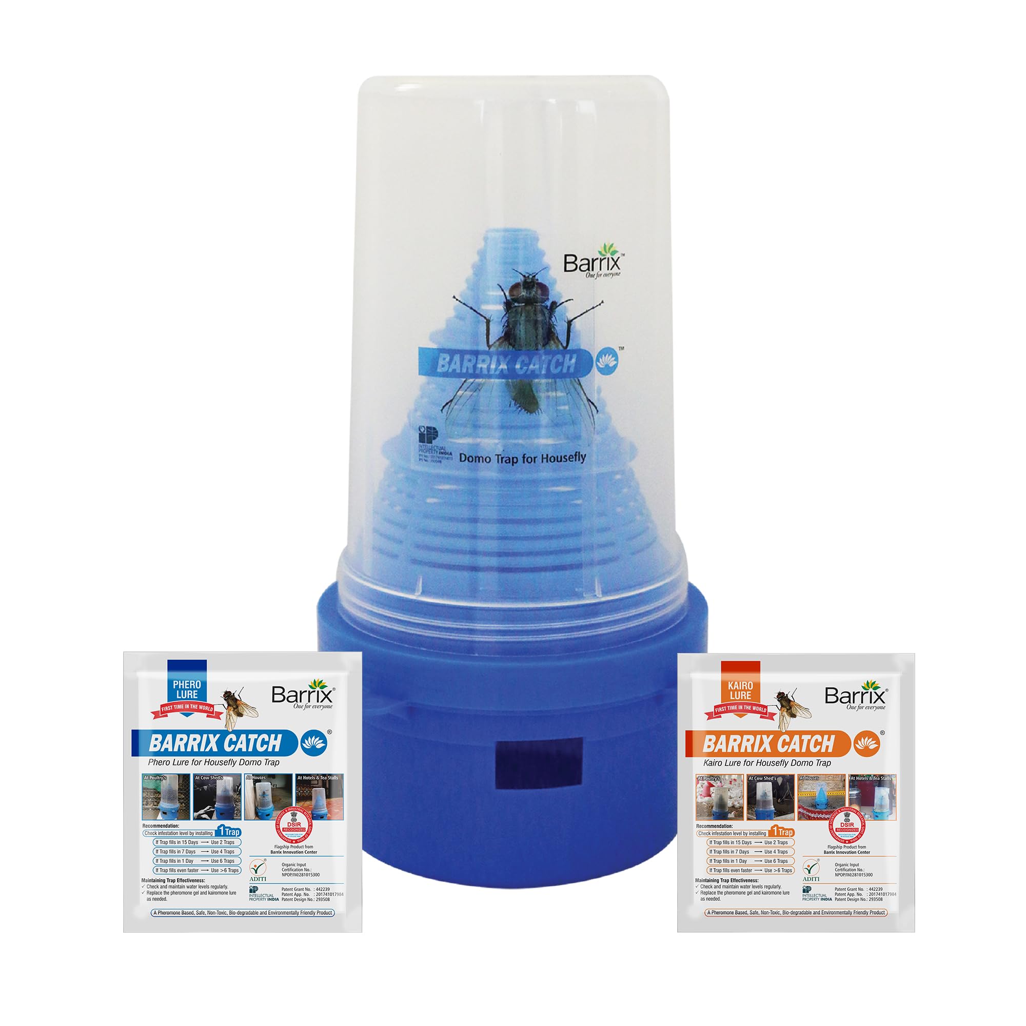 Barrix Catch Housefly Domo Trap with Lures | Phero & Kairo Lures, For Poultry & Dairy-image-3