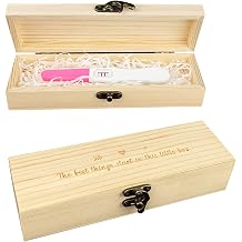 Blinking Stars Pregnancy Test Keepsake Box, Surprise Pregnancy Announcements for Grandparents Dad Aunt and Uncle, Wooden Baby Annouced Box for Grandma Auntie