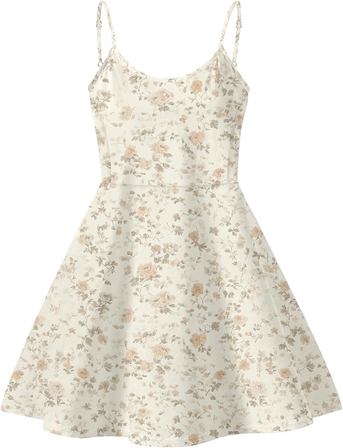 Womens Sundresses Spaghetti Strap Floral A Line Empire Waist Summer Fashion Hawaiian Cute Boho Casual Mini Dress - Image 4