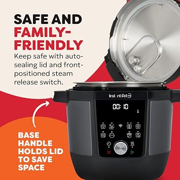 Instant Pot Plus 9-in-1 Electric Multi-Cooker 5.7L - Brushed Stainless Steel, Pressure Cooker, Slow Cooker, Rice Cooker, Sauté Pan, Yoghurt Maker, Food Warmer, Steamer Pot, Sous Vide, Steriliser