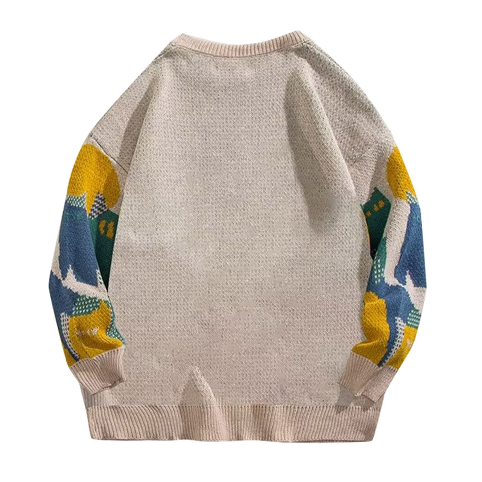 Maglioni Natale, Maglie Natale Uomo Maglioni Brutti di Natale Maglia a Maniche Lunghe con Motivo Renne Divertente Maniche Lunga Xmas Pullover Maglie Natalizie Famiglia Pullover Uomo