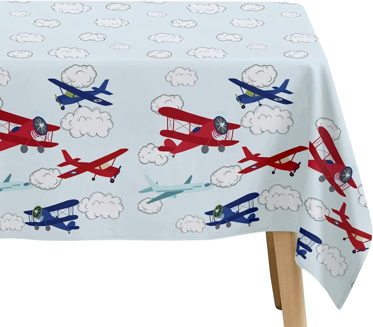 Airplane Party Decorations Tablecloth Boys, 3 Pack, 55in x 86in image 5