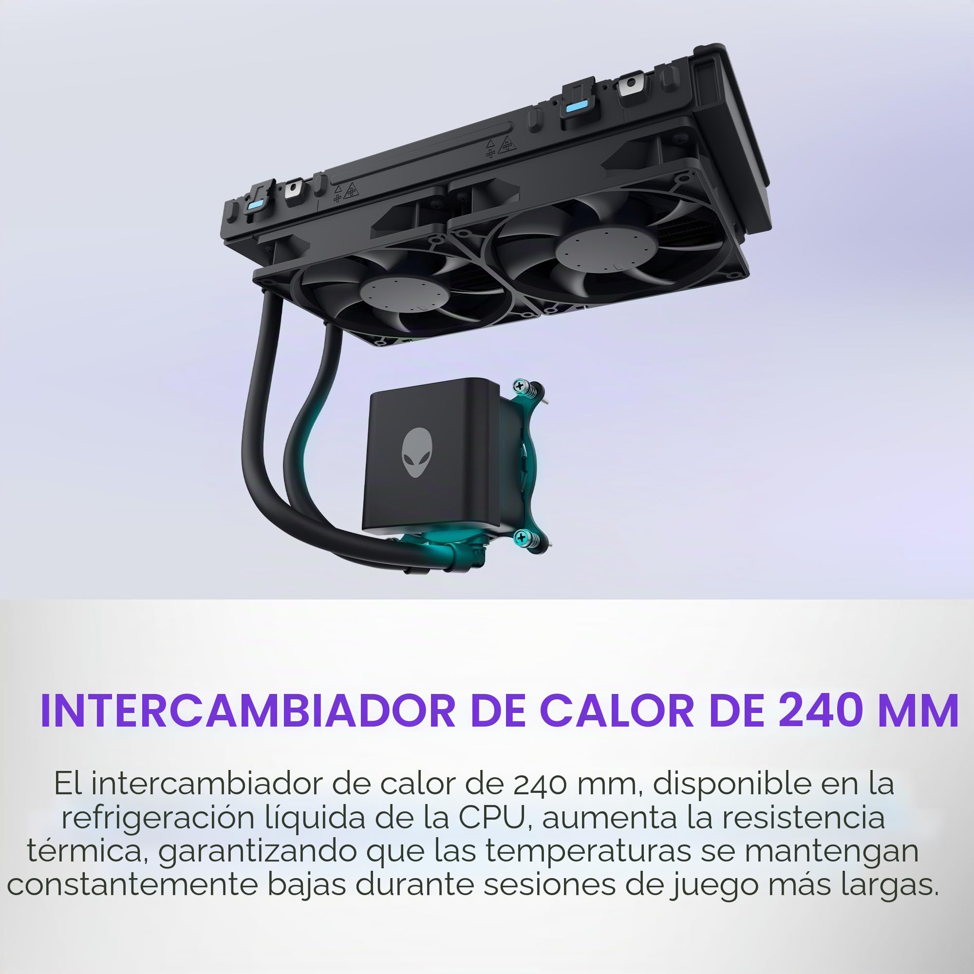 Alienware Aurora Gaming Desktop ACT1250 - Procesador Intel Core Ultra 7 de 265 KF, refrigerado por líquido, NVIDIA GeForce RTX 5070, 32 GB DDR5 RAM, 2 TB SSD, 1000 W Platinum Rated PSU, Win 11 Home