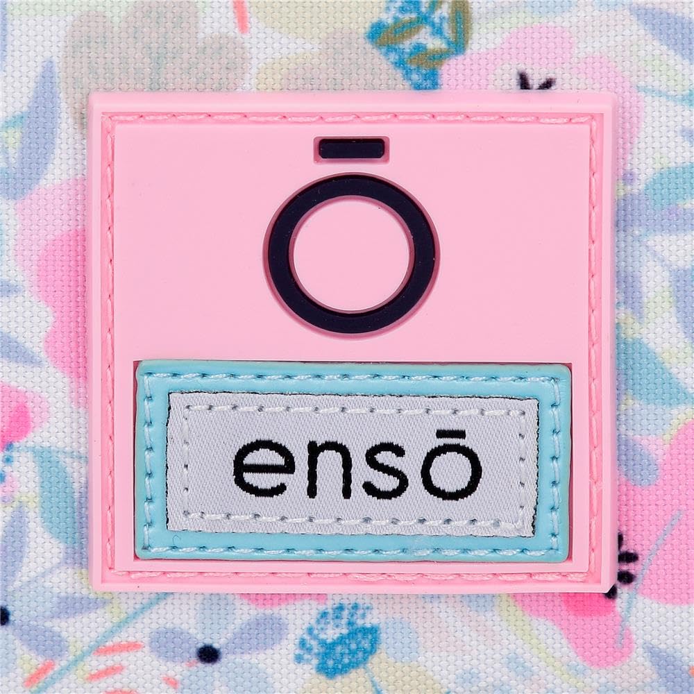 Enso Full of Flowers Kosmetyczka Dwukomorowa Możliwość dostosowania Różowy 26x16x10 cm Poliester by Joumma Bags, Różowy kolor, Talla única, regulowana kosmetyczka dwukomorowa