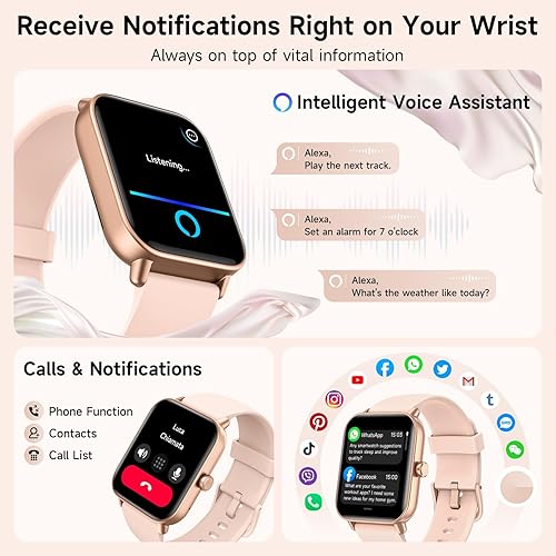 Miniatura 2 de Relojes inteligentes para mujer, pantalla HD de 1.8 pulgadas, compatible con iPhoneAndroid (respuestashacer llamadas), más de 110 modos deportivos