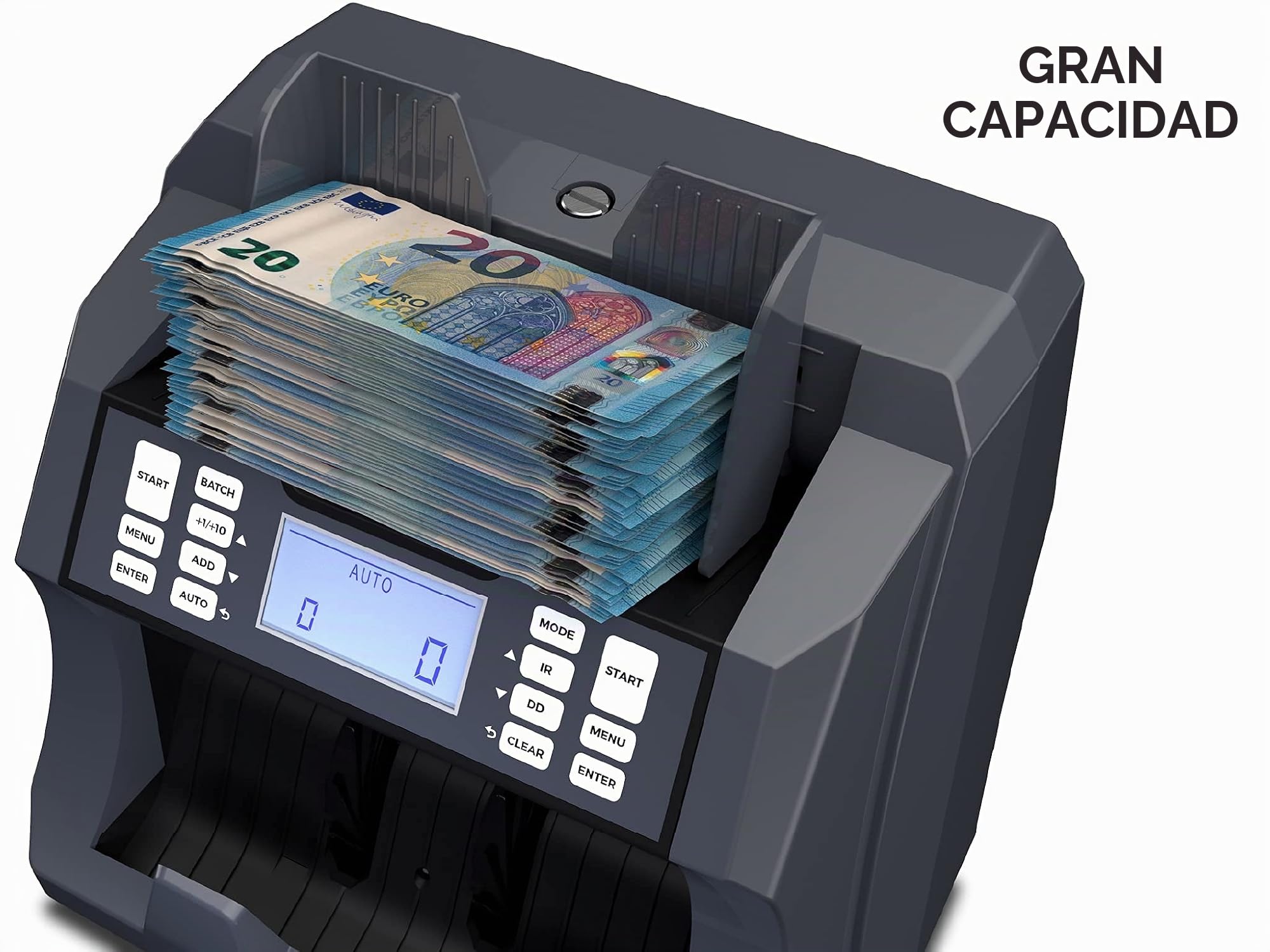 Detectalia V75 - Contador y detector de billetes para cualquier divisa - 27 x 21 x 24 cm