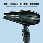 BaByliss Pro BABNT6610 Portofino 6600, 2000-Watt Nano Titanium Ionic Hair Dryer, Black | 2000W Italian AC Motor for Thick and Long Hair, Black, BPOR1