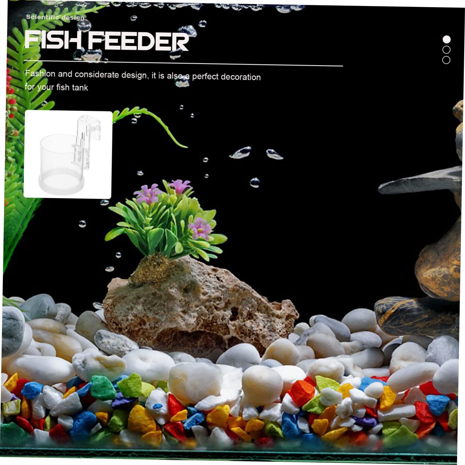 FOMIYES 4piezas Anillo De Alimentación Acrílico para Peces Acuario Comedero Flotante para Alimento Diseño para Evitar Desperdicio De Comida para Alimentar Peces Planktonicos y Flotantes