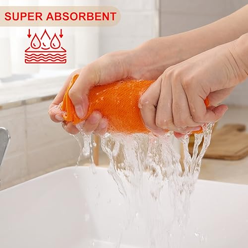 Miniatura 403 de Kitinjoy - Paños de cocina 100% algodón, paquete de 6 paños de cocina ultra suaves y absorbentes para secar platos, toallas de cocina de secado