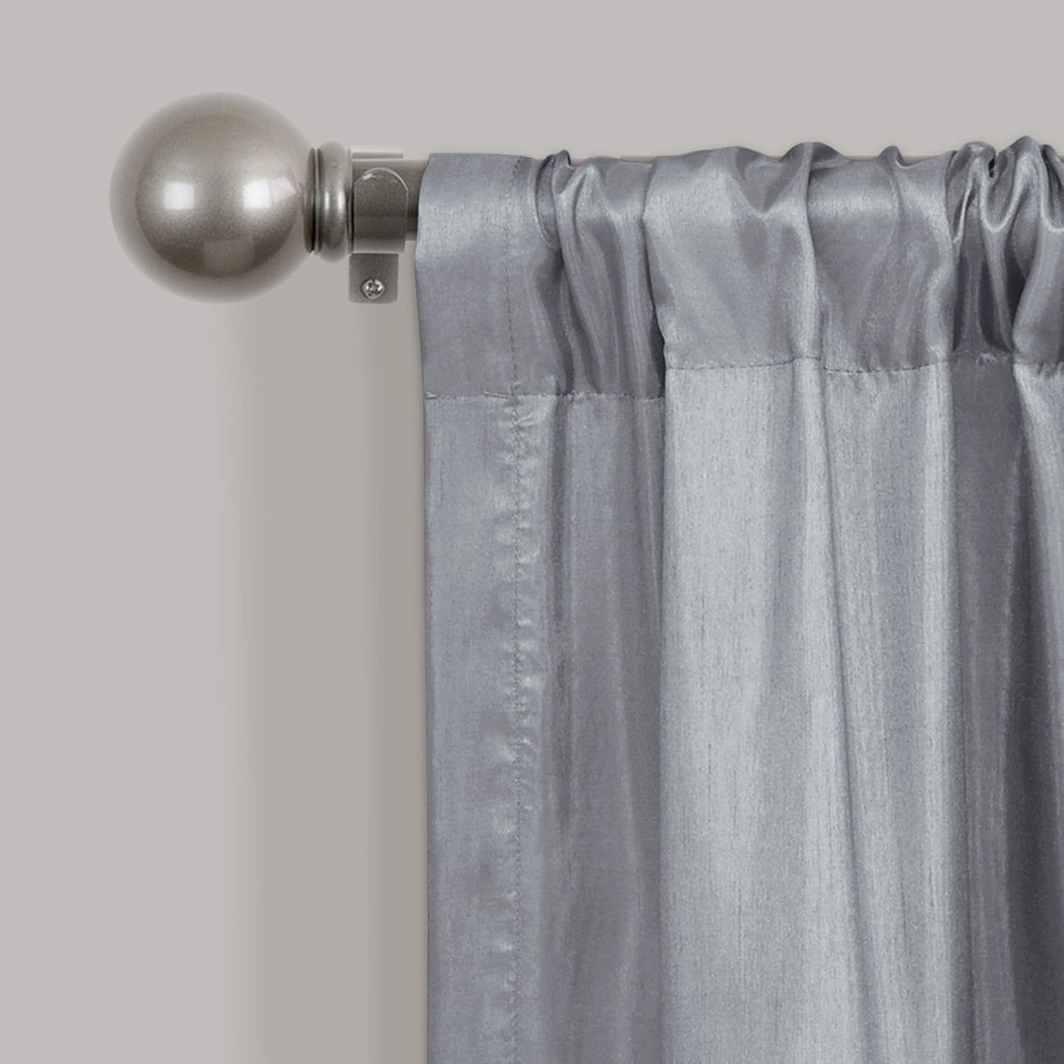 Lush Decor Night Sky Valance Curtain Single, 84"W x 18"L Gray & Silver - Extra Wide Curtains - Kitchen Curtains Valances For Windows - Bathroom Curtain