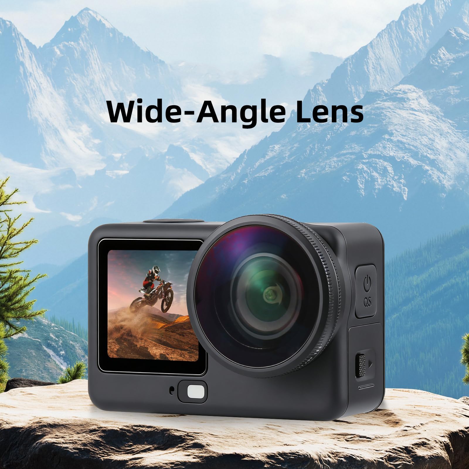Objectif d'angle pour caméra Action 6 - Champ de vision à 185 degrés - Revêtement antireflet étanche