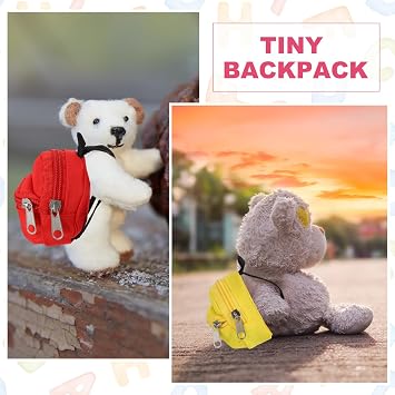 Mini Zipper Backpack, Tiny Backpack 1/6 Scale (Black/Dark Khaki)