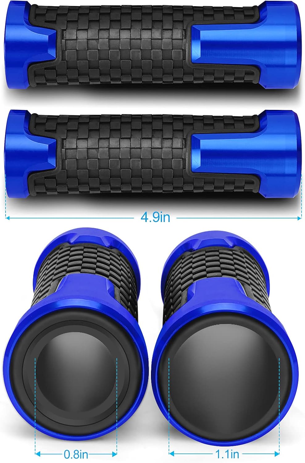 Motorcycle Grips 7/8" 22mm Universal Non Slip Handlebar Grips for YAMAHA FZ-07 FZ 07 2014 2015 2016 2017 2018+ (G)