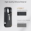 Kit de funda protectora de silicona UTEBIT para Insta360 X5, negro | Funda protectora suave a prueba de caídas con protector de lente, correa para muñeca, 2 protectores de pantalla de vidrio templado para Insta 360 X5 7