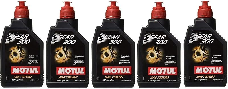 Fluido de transmissão Motul GEAR 300 75W-90 sintético com Ester – 5 frascos de 1 L