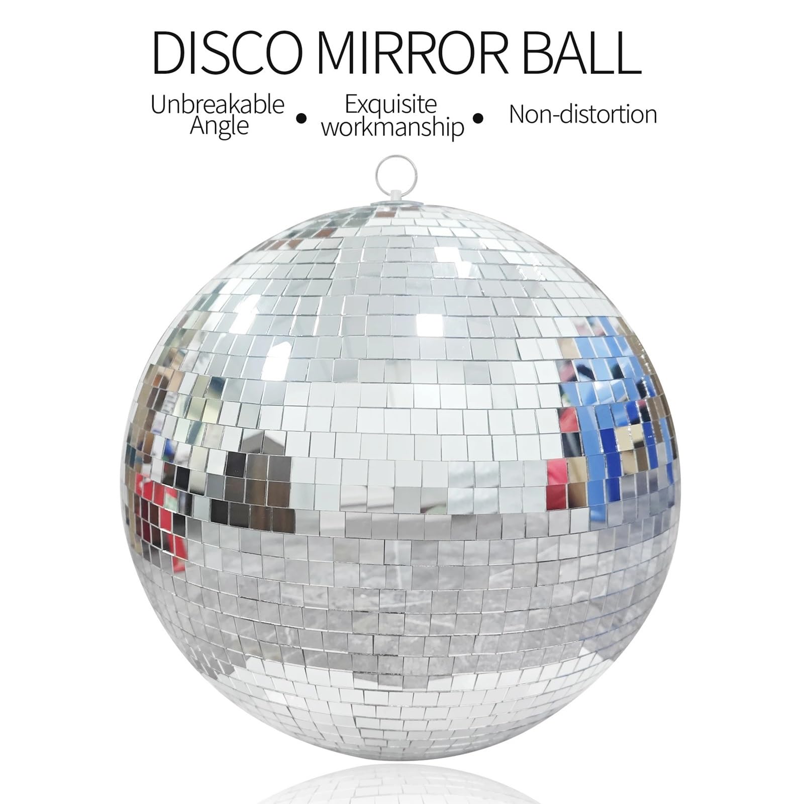 Dekoracja imprezowa lustrzanej kuli dyskotekowej, Disco Kula lustrzana srebrna 12 cali (30 cm)