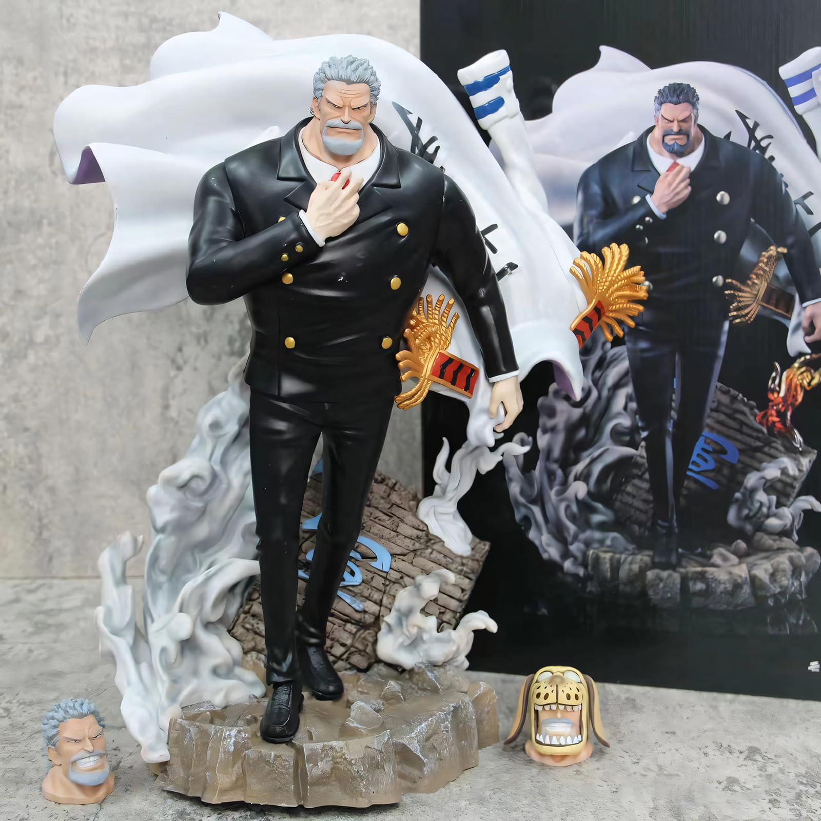 Amazon.co.jp: ワンピース モンキー・D・ガープ 可換え頭部 海軍