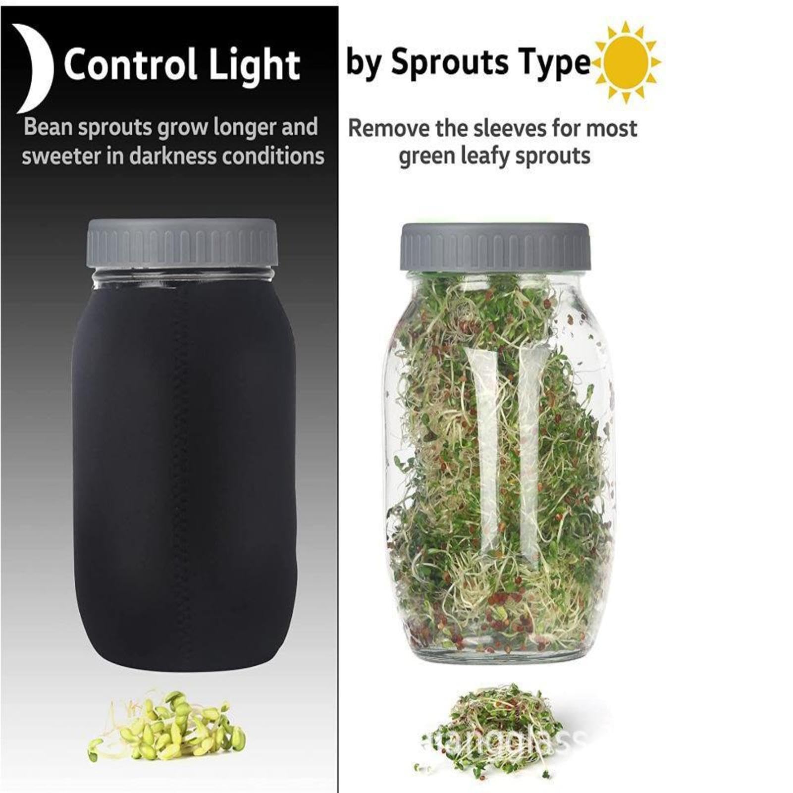 Générique Kit de Pots de – Récipients en Verre de 950 ML, germoir à