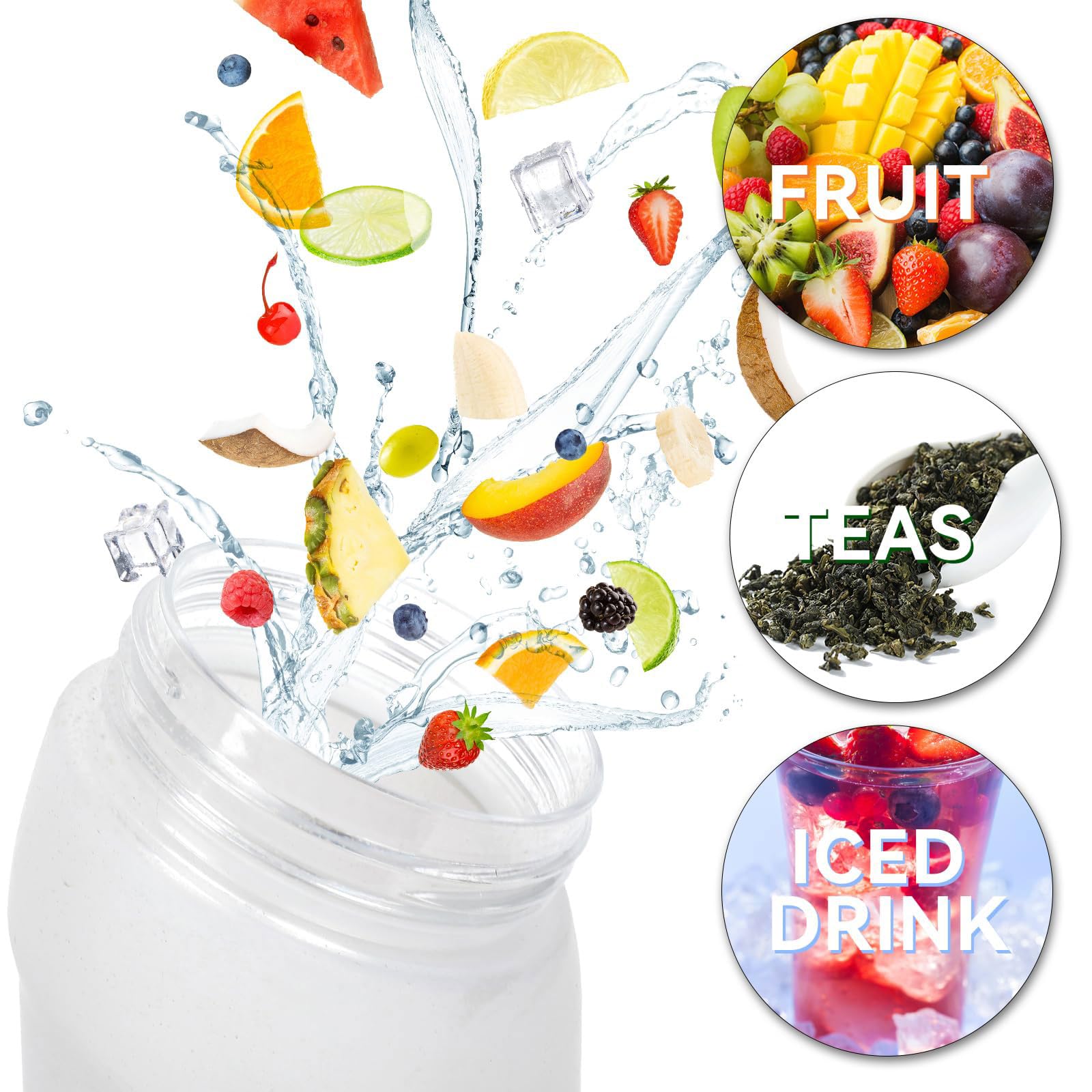 Botella con sabor, botella de agua de aire, botella de 650 ml con 7 cápsulas, botella de agua y agua con sabor, juego de botellas de agua con sabor (B)