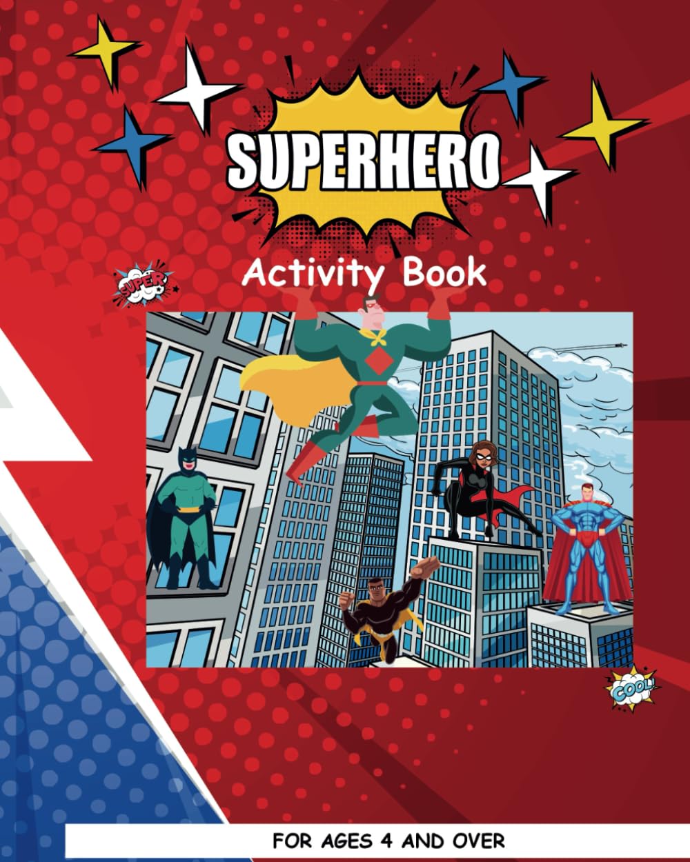 Superhero Activity Book: Mazes, words searches, colouring pages and more!