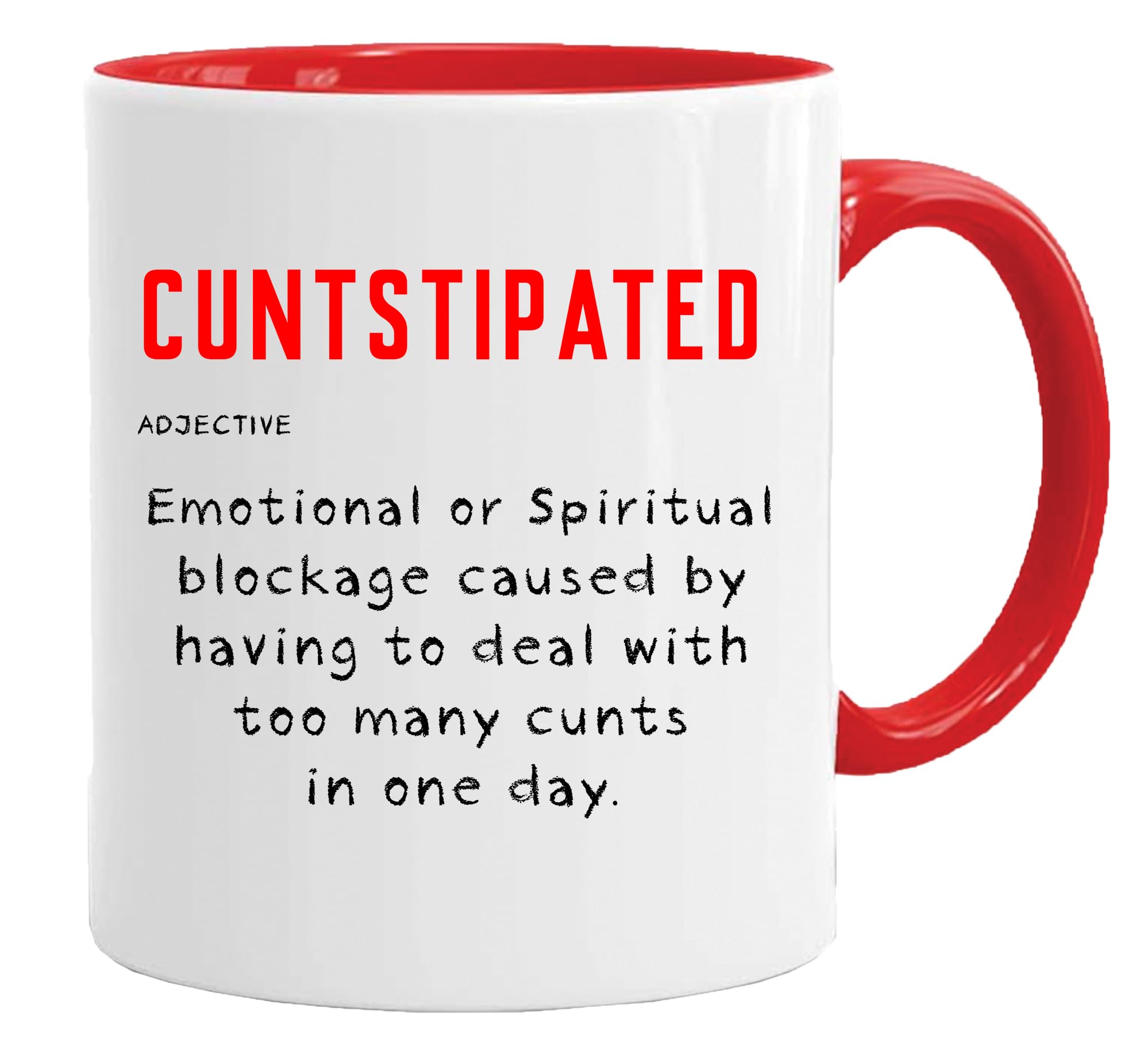 Acen Merchandise Women's White Cuntstipsated | Work Office Mug & Gift Box Set Fathers Day Cup Presents From Daughter Or Son | Gifts For Dads Birthday | Christmas Mugs Dad My Father Or Sibling Gift | Work Cup