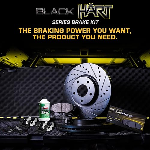 Miniatura 3 de Hart Brakes Kit de frenos y rotores traseros | Pastillas de freno traseras| Rotores y pastillas de frenos | Pastillas de freno y rotores