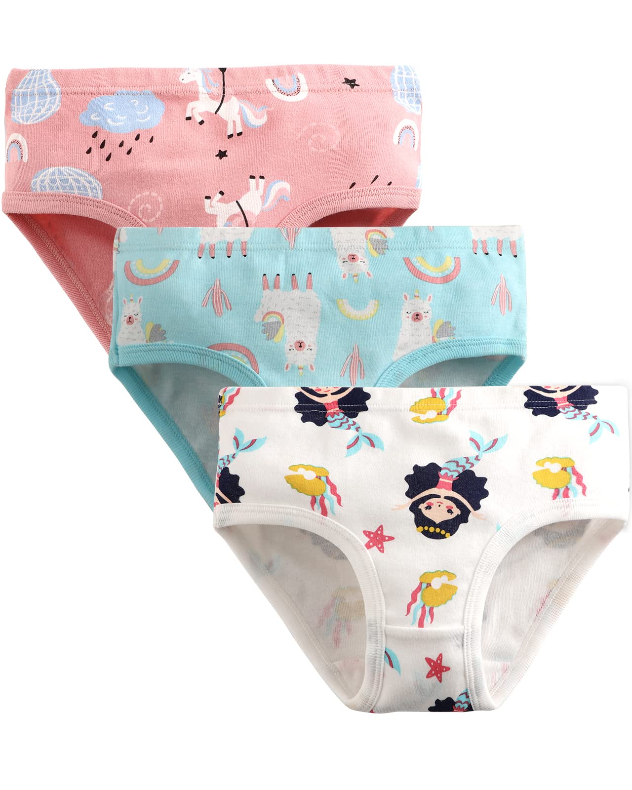 Adorel Mädchen Unterhosen Slips Reine Baumwolle 12er-Pack