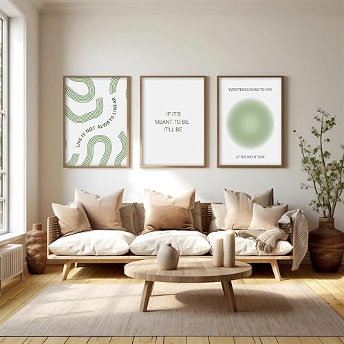 Miniatura 4 de Arte de pared verde salvia para pared, terapia de oficina, lienzo para decoración de pared, póster motivacional, citas inspiradoras, impresiones