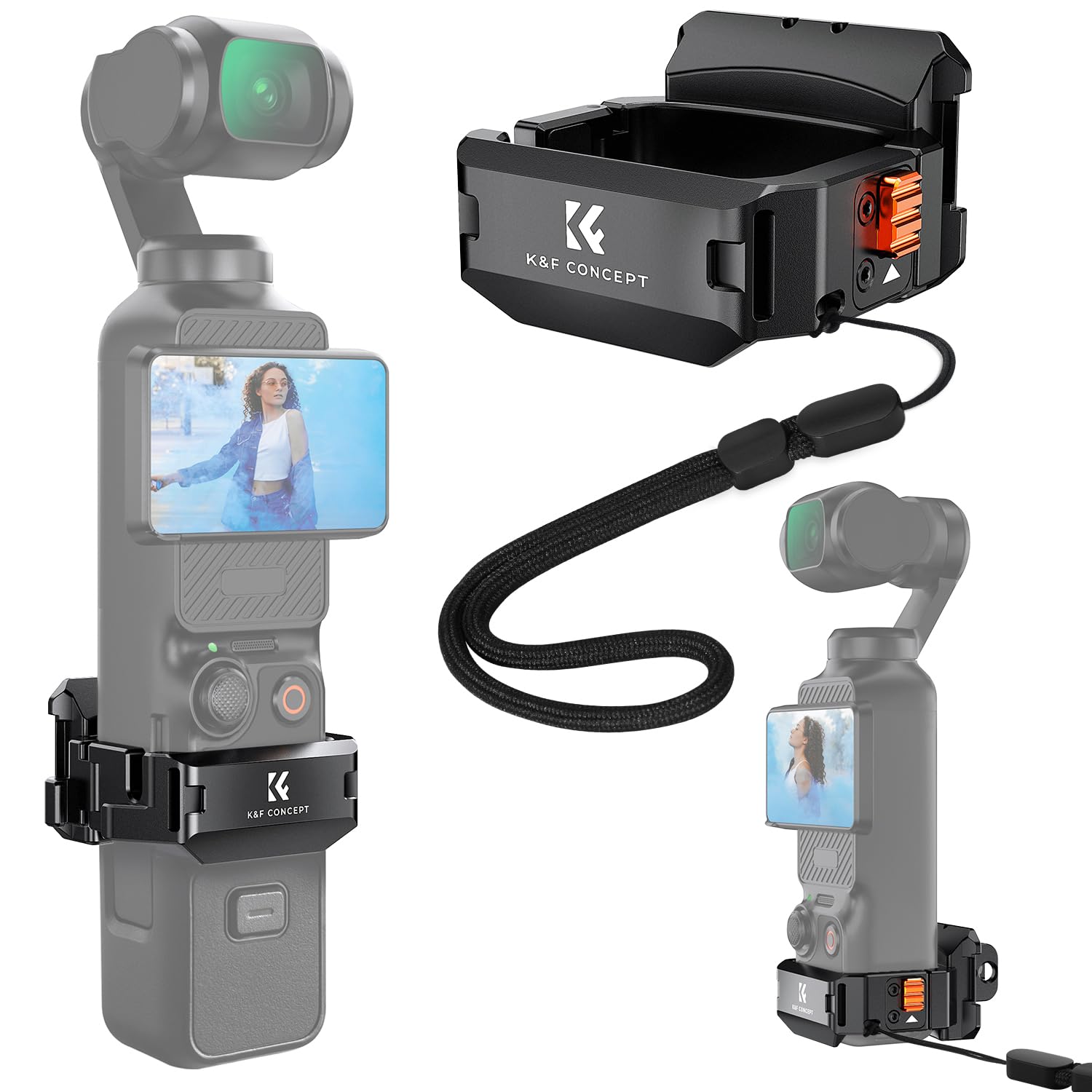 K&F Concept Eweiteungsadapte Fü DJI Osmo Pocket 3, Aluminium