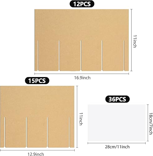 Miniatura 8 de codree Juego de 4 juegos de embalaje de vidrio, separadores de vidrio para cajas de mudanza, cajas de embalaje de platos de cristalería, divisores