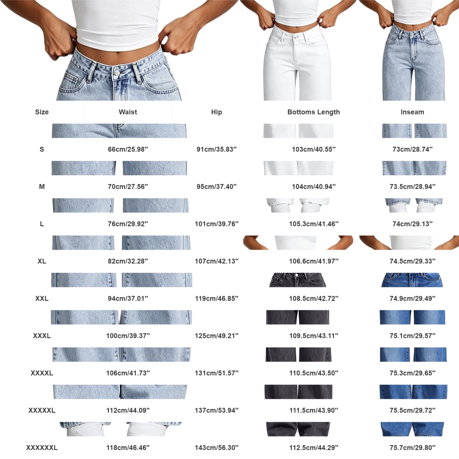 Jeans Larghi Donna Elasticizzati Jeans Elasticizzati Gamba Larga Larghi Pantaloni Vita Alta Leggeri Curvy Wide Leg Pantaloni Denim Baggy Casual con Tasche Eleganti Pants Palazzo Y2k Vintage