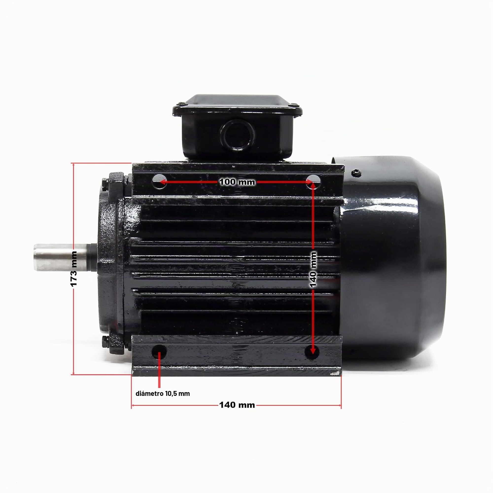 Motor eléctrico trifásico profesional Bobinado de cobre Forma B3 2Polos 400V 1.5kW 2830rpm IP44