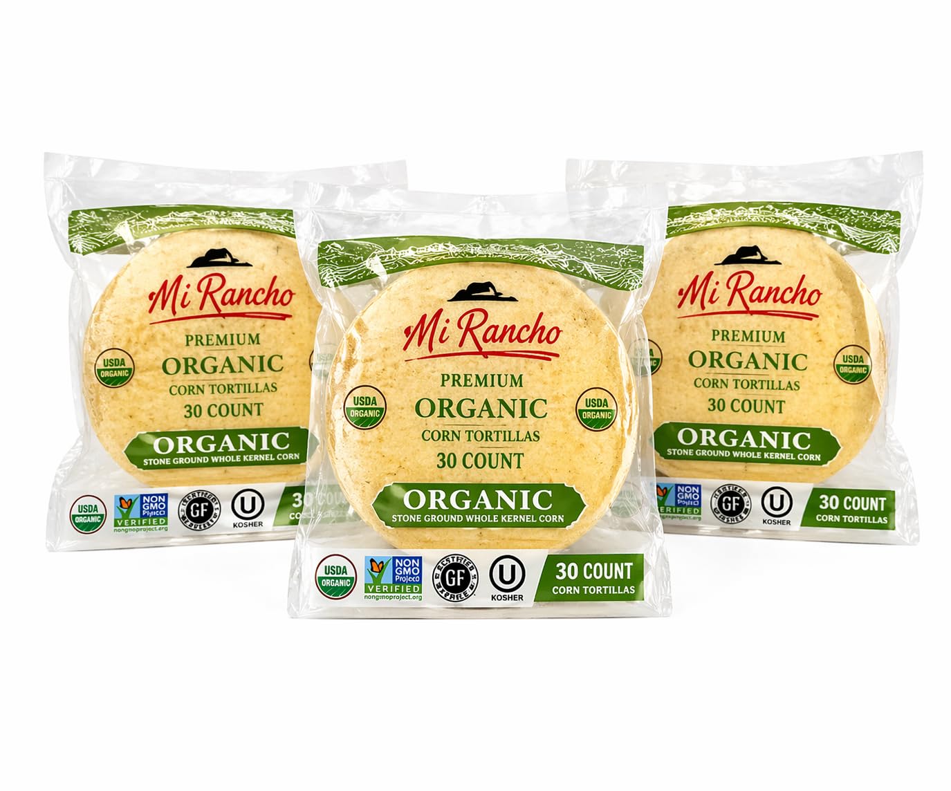 Mi Rancho Organic Yellow Corn Tortilla, 30 ct OU Kosher Certified NON GMO Verified (3)