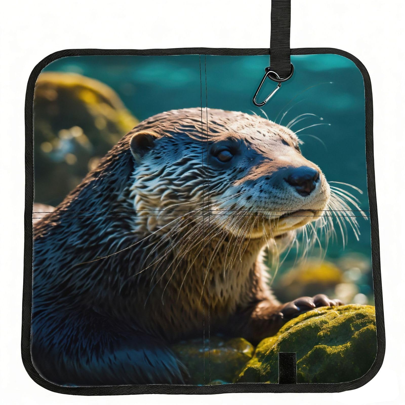 PPHGUT Animal Cute Brown Otters Print Foldable Seat Cushion Waterproof Portable Chair Pad Travel Outdoor Picnic Camping