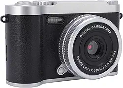 Câmera Digital, Câmera Vlog de 48MP de Foco Automático, 8x Digital Zoom Anti Shake Compact Point e Shoot Camera para Adolescentes Iniciantes (VBESTLIFEyvzehgn9am-11)